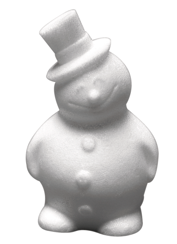 Styrofoam Snowman 17cm